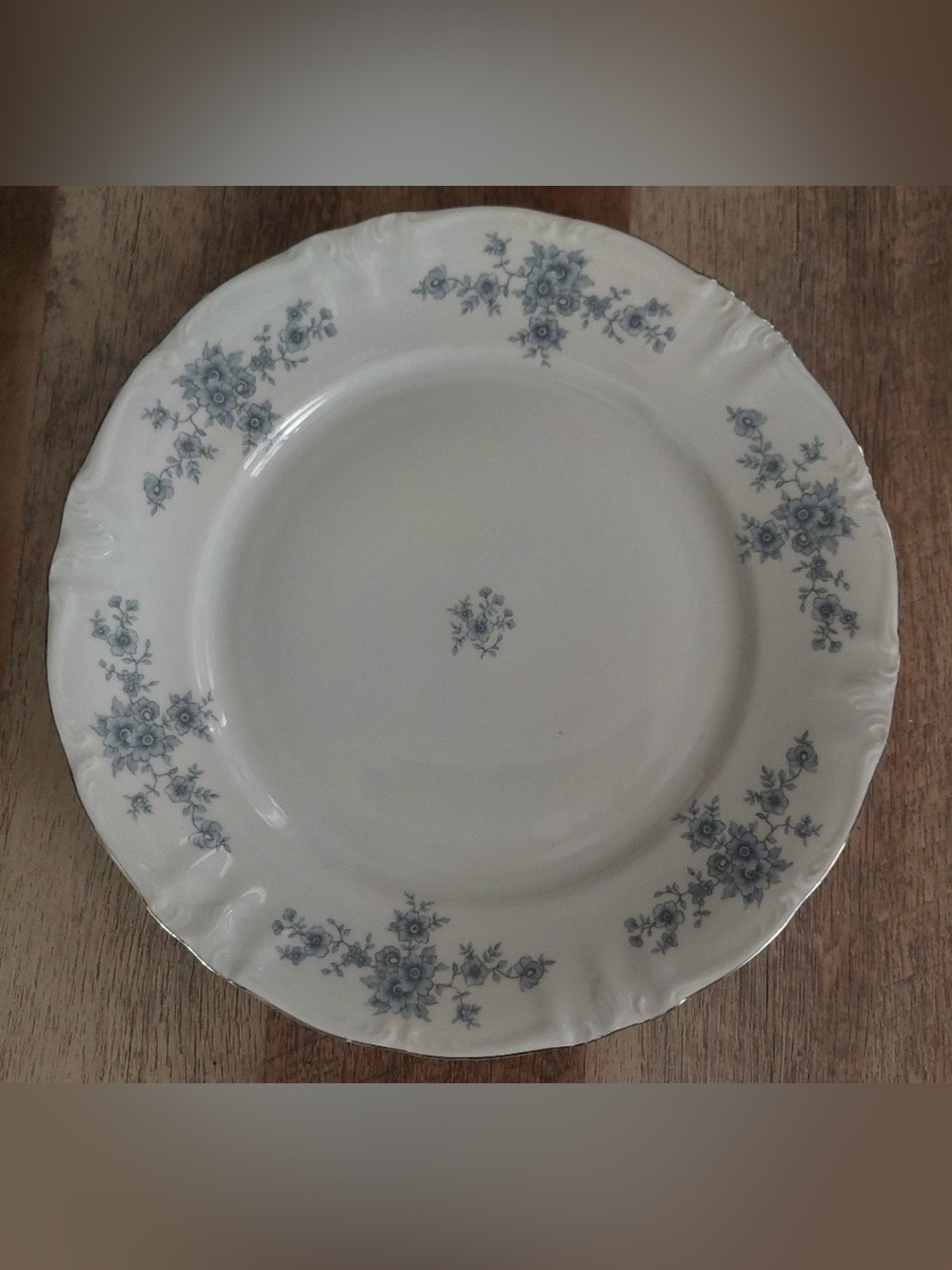Johann Haviland Bavaria Blue Garland Serving Platter 12" Round Germany (1)